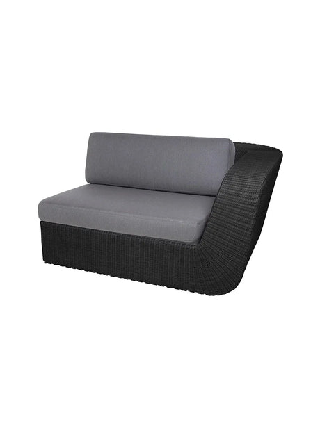Savannah 2 pers Modulsofa, venstre fra Cane-line - Grå, Cane-line Natte hynde - Jacobsen Plus