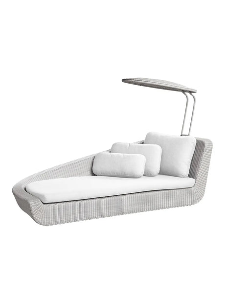 Savannah Daybed, højre i hvid/grå fra Cane-line - Hvid, Cane-line Natte hynde - Jacobsen Plus