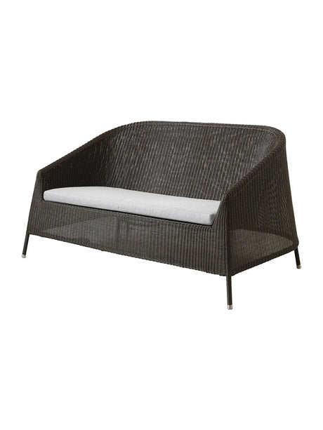 Kingston 2-pers. Loungesofa fra Cane-line - Mocca / Light grey, Cane-line Natté - Jacobsen Plus