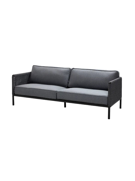 Encore 3-pers. Sofa fra Cane-line - Lava grey-Dark grey - Jacobsen Plus