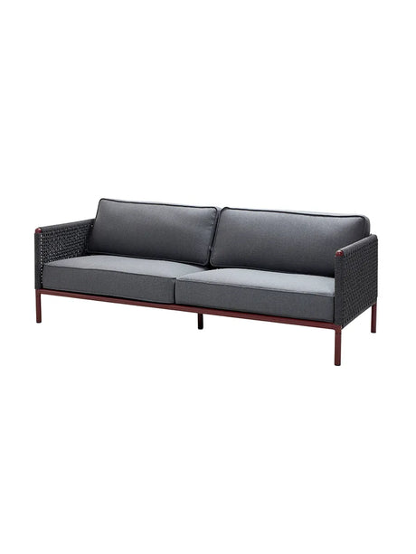 Encore 3-pers. Sofa fra Cane-line - Bordeaux-Dark grey - Jacobsen Plus
