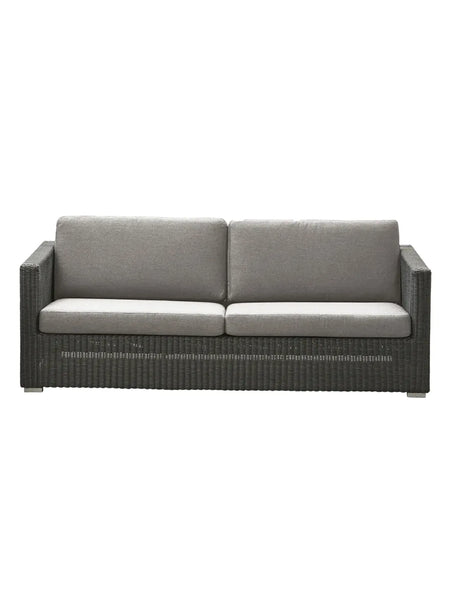 Chester 3-pers Loungesofa fra Cane-line - Graphite / Taupe, Cane-line Natté - Jacobsen Plus