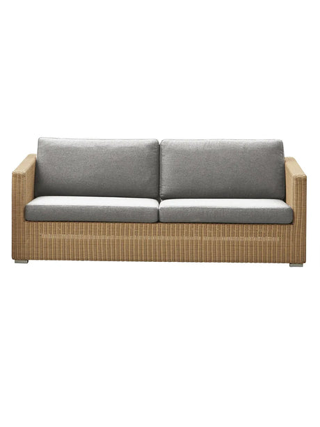 Chester 3-pers Loungesofa fra Cane-line - Natural / Light grey, Cane-line Natté - Jacobsen Plus
