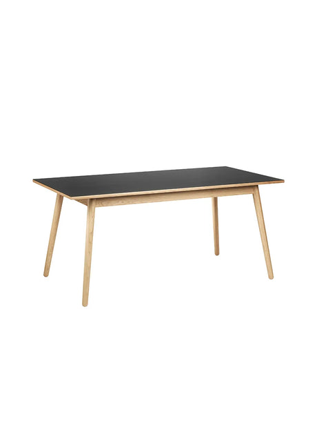 C35B Spisebord fra FDB Møbler - Matlakeret eg / Sort linoleum - Jacobsen Plus