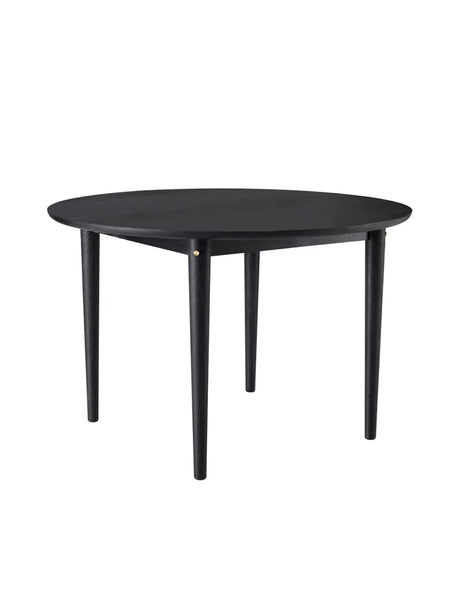 C62E Spisebord fra FDB Møbler - Sortmalet Eg - Jacobsen Plus