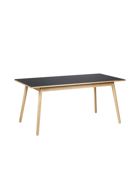 C35B Spisebord fra FDB Møbler - Matlakeret eg / Mørk grå linoleum - Jacobsen Plus