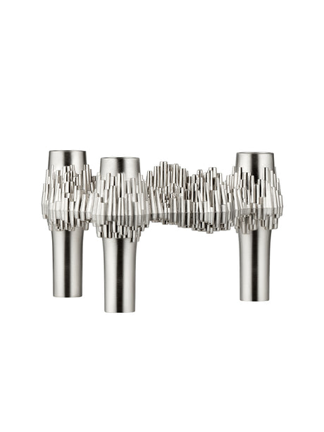 Quist Lysestage, børstet krom fra STOFF Nagel - 1 stk. - Jacobsen Plus