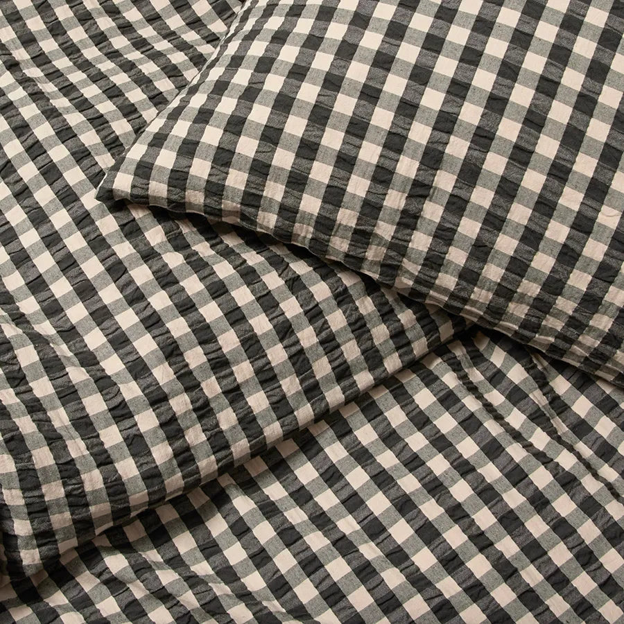 Bæk & Bølge Sengetøj, sort/sand fra Juna - 2 - Jacobsen Plus