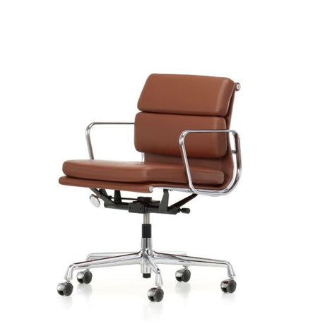 Soft Pad Chair EA 217 Kontorstol, cognac læder/krom stel fra Vitra - 1 - Jacobsen Plus