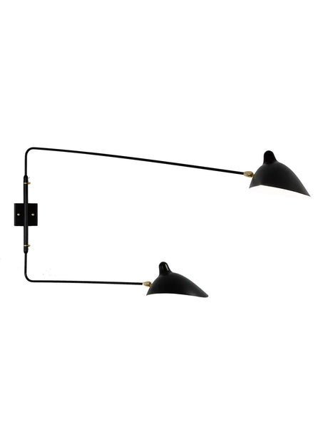 Big Wall Lamp w/2 Rotating Straight Arms af Serge Mouille - 1 - Jacobsen Plus