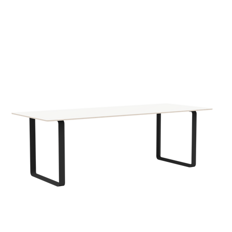 70/70 Bord fra Muuto - 225 x 90 cm / White Laminate Plywood Anthracite Black - Jacobsen Plus