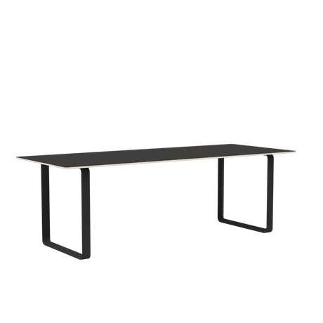 70/70 Bord fra Muuto - 225 x 90 cm / Black Linoleum Plywood Anthracite Black - Jacobsen Plus