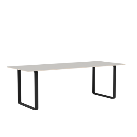 70/70 Bord fra Muuto - 225 x 90 cm / Grey Linoleum Plywood Anthracite Black - Jacobsen Plus