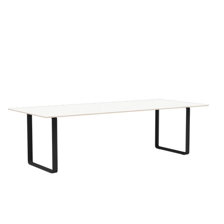 70/70 Bord fra Muuto - 255 x 108 cm / White Laminate Plywood Anthracite Black - Jacobsen Plus