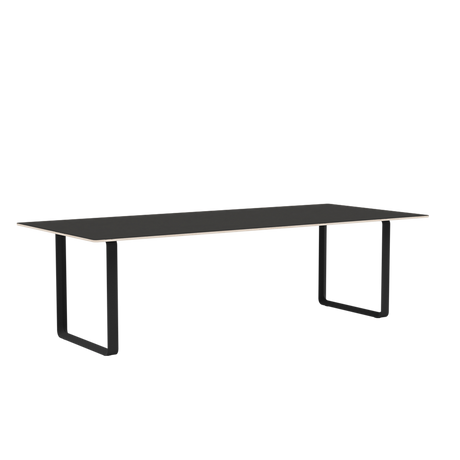 70/70 Bord fra Muuto - 255 x 108 cm / Black Linoleum Plywood Anthracite Black - Jacobsen Plus