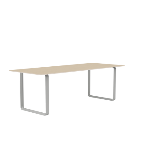 70/70 Bord fra Muuto - 225 x 90 cm / Oak Veneer Plywood Grey - Jacobsen Plus