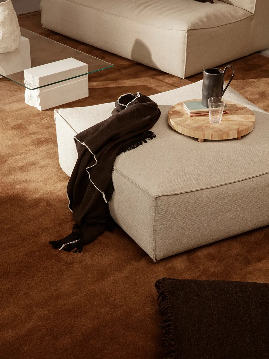 Catena Pouf Cotton Linen, natural fra Ferm Living