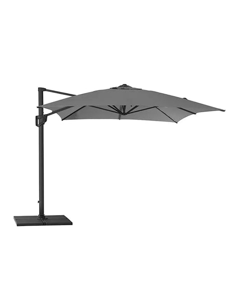 Hyde Luxe Parasol, 3x4 m inkl. fod fra Cane-line - Anthracite - Jacobsen Plus