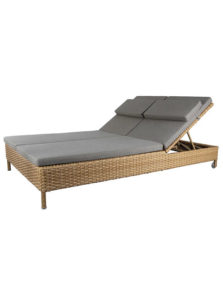 Rest Dobbelt Solvogn inkl. hynde fra Cane-line - Natur - Jacobsen Plus