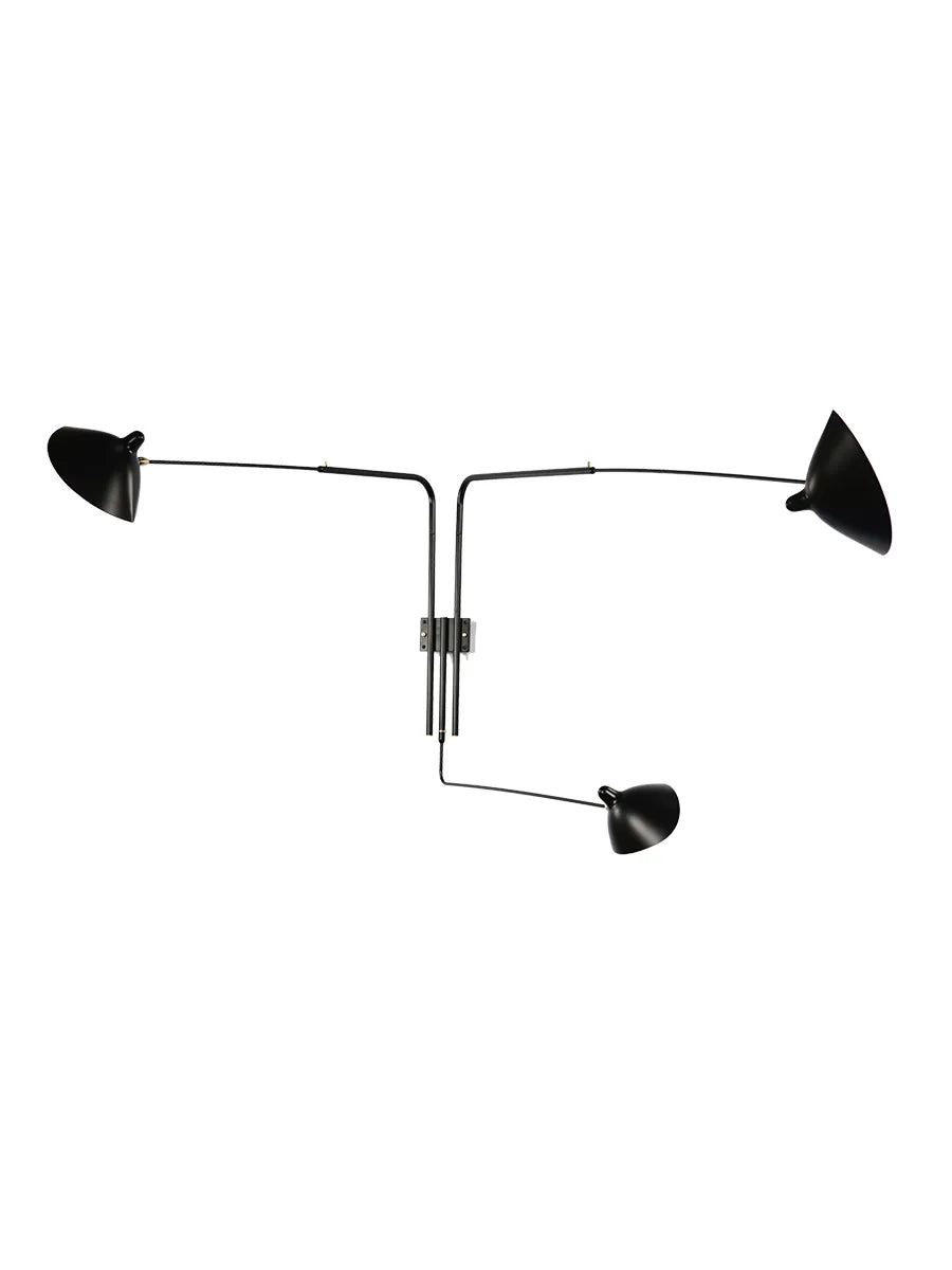 Big Wall Lamp w/3 Rotating Straight Arms af Serge Mouille - 1 - Jacobsen Plus