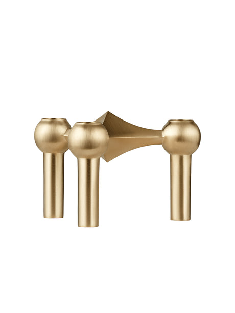 Nagel Lysestage, børstet messing fra STOFF Nagel - 1 stk. - Jacobsen Plus