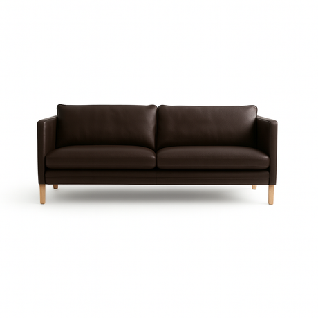 MH276 3 pers. sofa i Baltique anilinlæder fra Mogens Hansen - Baltique 93002 (Mørkebrun) - Jacobsen Plus