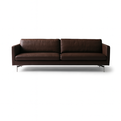 MH276 4 pers. sofa i Baltique anilinlæder fra Mogens Hansen - Baltique 93002 (Mørkebrun) - Jacobsen Plus