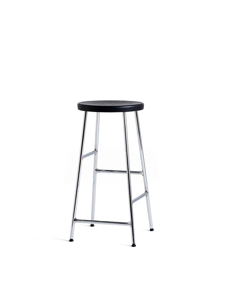 Cornet Barstol fra Hay - Low / Soft black stained oak / Chromed steel - Jacobsen Plus