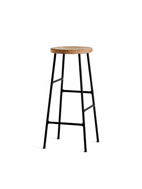 Cornet Barstol fra Hay - High / Oiled oak / Soft black powder coated steel - Jacobsen Plus