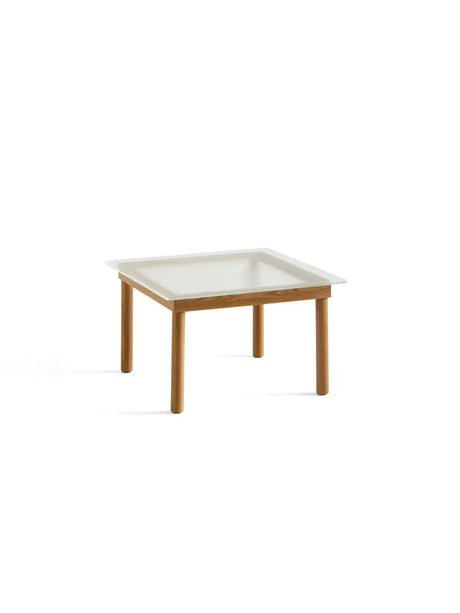 Kofi Sofabord 60x60 fra Hay - Clear reeded glass / Water-based lacquered oak - Jacobsen Plus