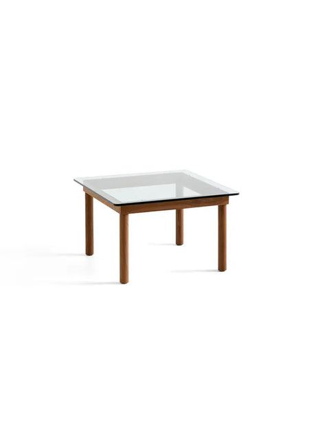 Kofi Sofabord 60x60 fra Hay - Clear glass / Water-based lacquered walnut - Jacobsen Plus