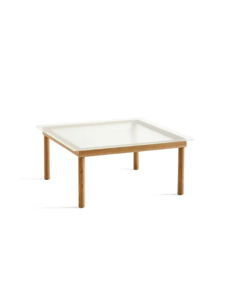 Kofi Sofabord 80x80 fra Hay - Clear reeded glass / Water-based lacquered oak - Jacobsen Plus