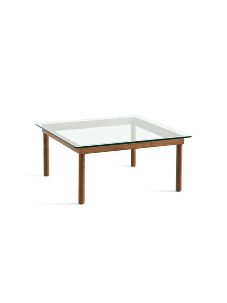 Kofi Sofabord 80x80 fra Hay - Clear glass / Water-based lacquered walnut - Jacobsen Plus