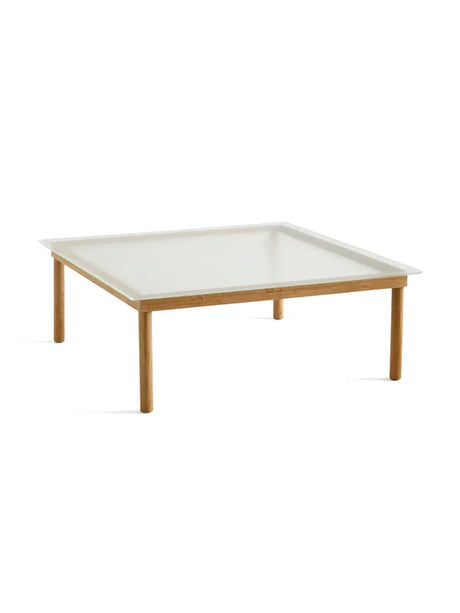 Kofi Sofabord 100x100 fra Hay - Clear reeded glass / Water-based lacquered oak - Jacobsen Plus