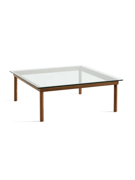 Kofi Sofabord 100x100 fra Hay - Clear glass / Water-based lacquered walnut - Jacobsen Plus