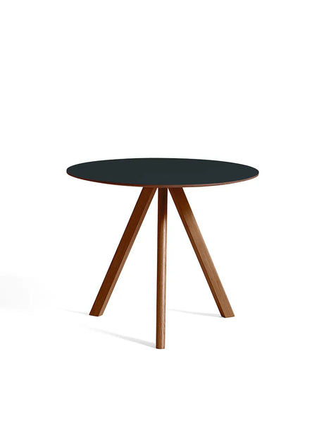 Copenhague CPH20 Bord, Ø90 cm fra Hay - Lakeret valnød / Dark grey linoleum - Jacobsen Plus