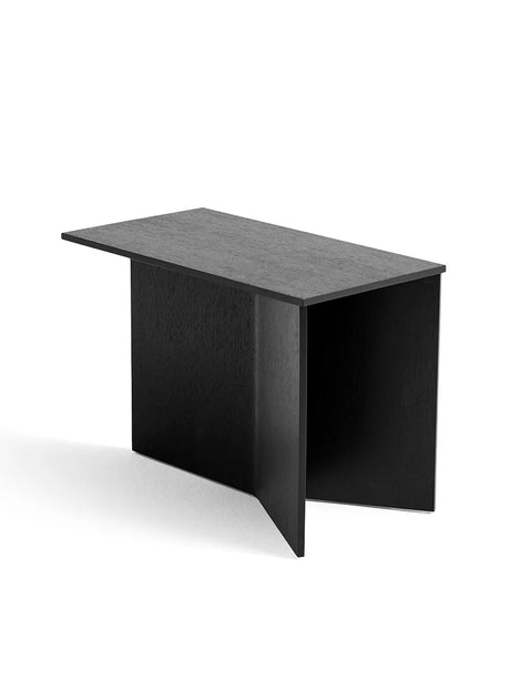 Slit borde i træ fra Hay - Oblong- B 27,5 x L 49,3 x H 35,5 cm / Lakeret sort eg - Jacobsen Plus