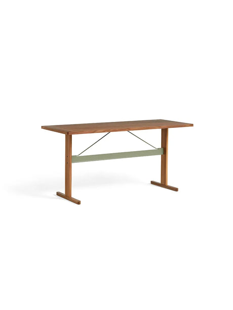 Passerelle High Table, L250 cm fra Hay - Water-based lacquered walnut / Thyme green / Water-based lacquered walnut - Jacobsen Plus