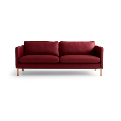 MH276 3 pers. sofa i Baltique anilinlæder fra Mogens Hansen - Baltique 95052 (Rød) - Jacobsen Plus