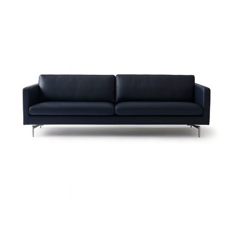 MH276 4 pers. sofa i Baltique anilinlæder fra Mogens Hansen - Baltique 97055 (Mørk blå) - Jacobsen Plus
