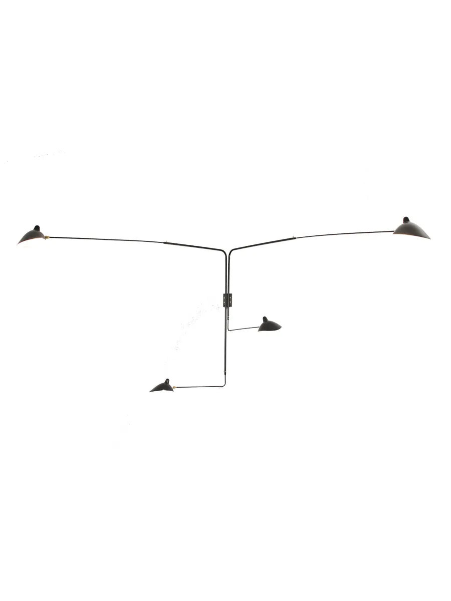 Big Wall Lamp w/4 Rotating Straight Arms af Serge Mouille - 1 - Jacobsen Plus