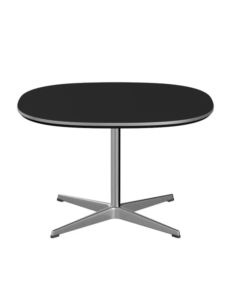 Piet Hein A202 Sofabord, 75 x 75 cm fra Fritz Hansen - Sort laminat m. alukant - Jacobsen Plus