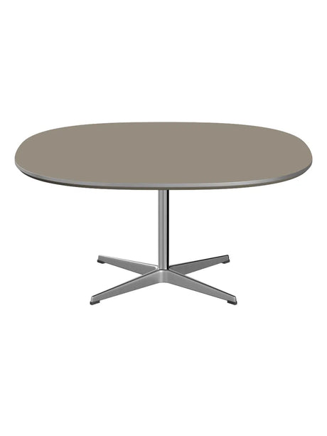 Piet Hein A203 Sofabord, 100 x 100 cm fra Fritz Hansen - Brown Ottawa m. alukant (specialfarve) - Jacobsen Plus