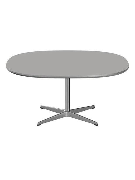 Piet Hein A203 Sofabord, 100 x 100 cm fra Fritz Hansen - Grey Efeso m. alukant (specialfarve) - Jacobsen Plus