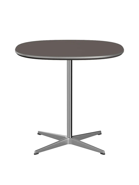 Piet Hein A602 cafébord, 75 x 75 cm fra Fritz Hansen - Grå laminat m. alukant - Jacobsen Plus