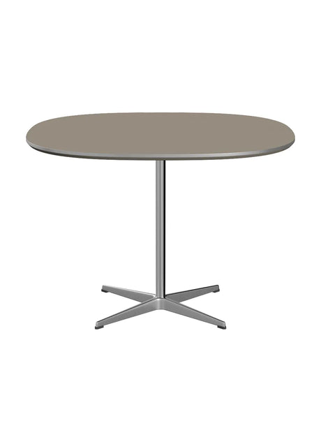 Piet Hein A603 cafébord, 100 x 100 cm fra Fritz Hansen - Brown Ottawa m. alukant (specialfarve) - Jacobsen Plus