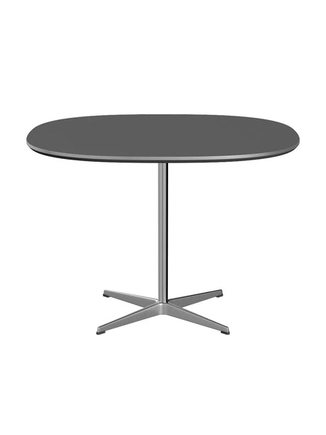 Piet Hein A603 cafébord, 100 x 100 cm fra Fritz Hansen - Grey Bromo m. alukant (specialfarve) - Jacobsen Plus