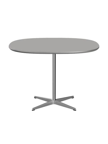 Piet Hein A603 cafébord, 100 x 100 cm fra Fritz Hansen - Grey Efeso m. alukant (specialfarve) - Jacobsen Plus