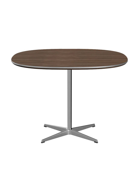 Piet Hein A603 cafébord, 100 x 100 cm fra Fritz Hansen - Valnød finér m. finérkant - Jacobsen Plus