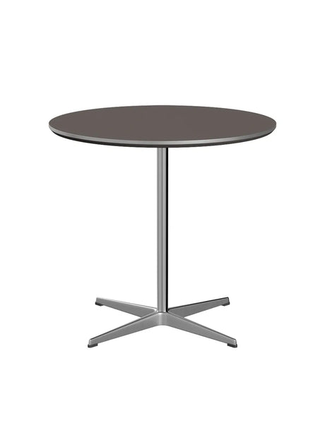 Piet Hein A622 cafébord, Ø75 cm fra Fritz Hansen - Grå laminat m. alukant - Jacobsen Plus